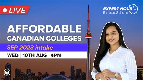 Affordable Canadian Colleges For September 2023 Intake Expert Hour By