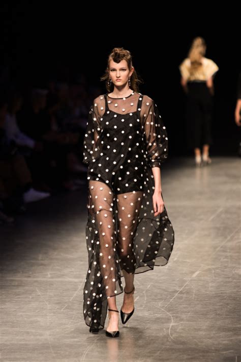 Anteprima Ss17 Runway Show Milan Fashion Week Polka Dot Sheer Overlay