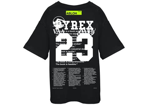 Virgil Abloh Canary Yellow Pyrex T Shirt Black Fw19