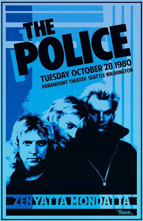 The Police 1980 Tour Poster Etsy Vintage Concert Posters Tour