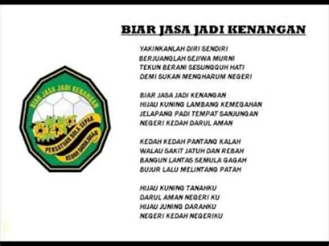 Yes, it's easily to get file lagu negeghi kedah in mp4 hd video quality from jom sik reti and convert to medium hq mp3 audio format. LIRIK LAGU BOLA SEPAK KEDAH !!! HOPE GUYS LIKE IT ...