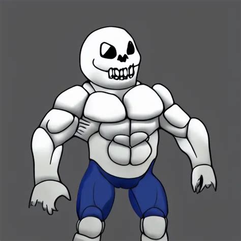 Sans Undertale With Extreme Muscles Highly Detailed Stable