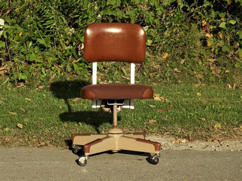 Vintage Office Chair Industrial Decoration Decorative Beige Seat