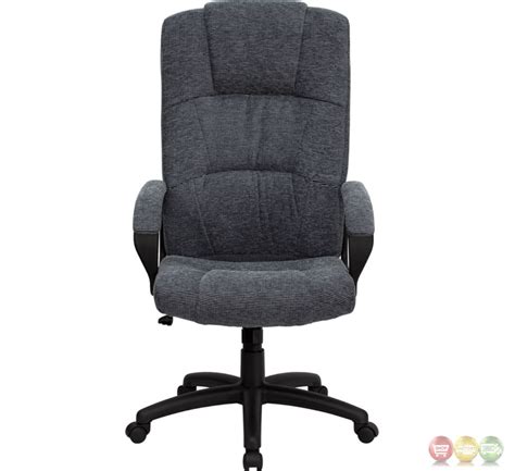 Shop ethan allen for quality office desk chairs, including leather office chairs and performance fabric options. High Back Gray Fabric Executive Office Chair BT-9022-BK-GG
