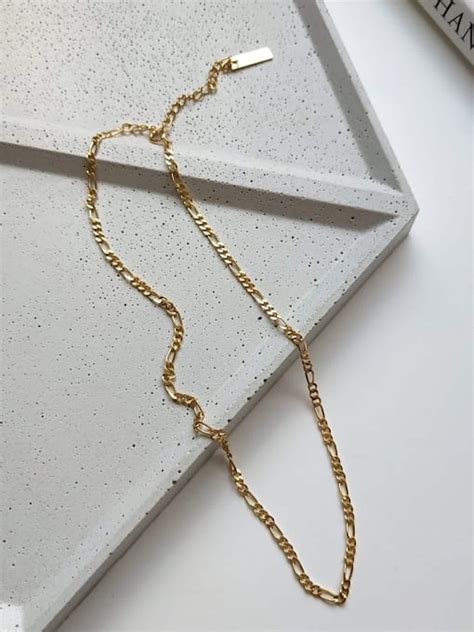 Dainty K Gold Chain Choker Chain Necklace For Women Etsy Uk Gold