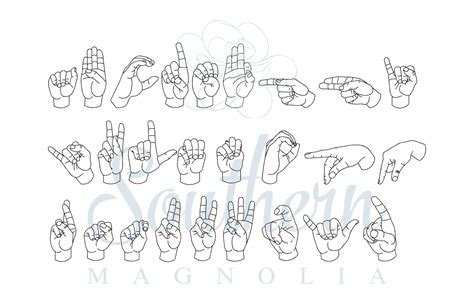 Sign Language Bean Stitch Font Alphabet Embroidery Design Etsy