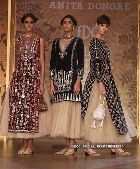 Anita Dongre Walks The Ramp With Models During Her Show On Day 6 Of The Fdci India Couture Week