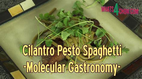 Cilantro Pesto Spaghetti Simple Molecular Gastronomy Perfect