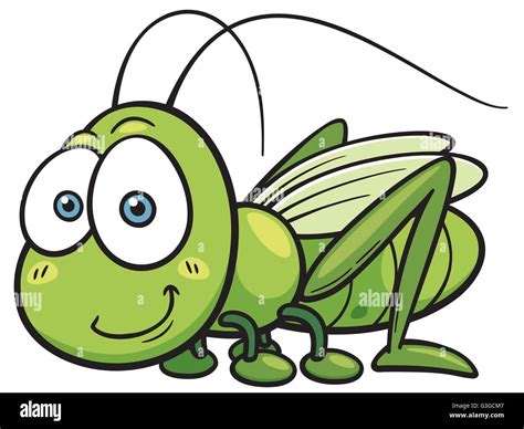 Vector Illustration Of Cartoon Grasshopper Stock Vector Image And Art Alamy