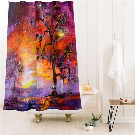 Okefenoee Sunset Shower Curtain Ginette Fine Art