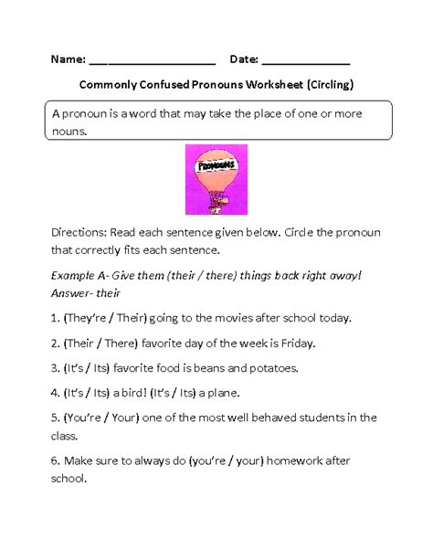 Part of a collection of free grammar and writing worksheets from k5 learning; Englishlinx.com | Pronouns Worksheets | Pronoun worksheets ...