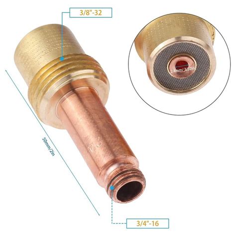 TIG Gas Lens Collets Body 45V24 1 0mm 0 040 FIt TIG Welding Torch