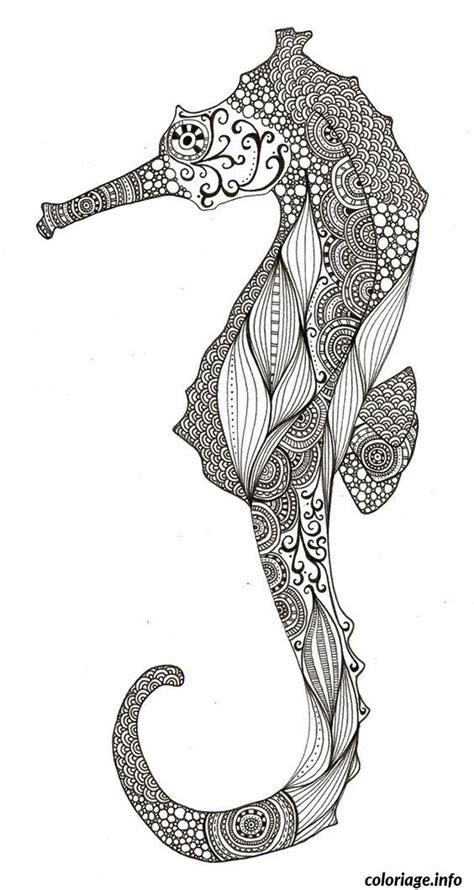 All 15 pages are available for download in one single file. Coloriage Seahorse Difficile Adulte dessin