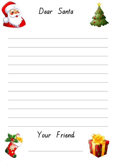 Template Free Printable Free Christmas Writing Paper