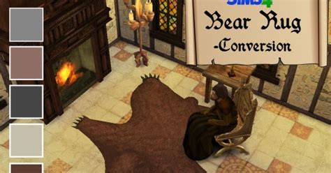Sims 4 Ccs The Best Bear Rug Conversion By Historicalsimslife