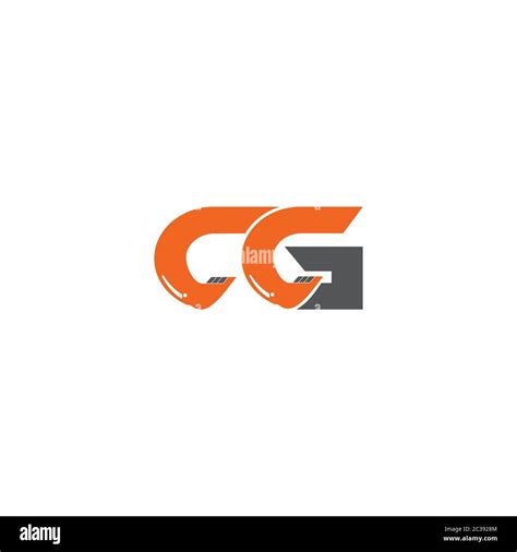 Cg Alphabet Abstract Initial Letter Logo Design Vector Template Stock
