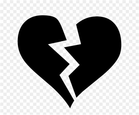 Black Broken Heart Symbol Free Transparent Png Clipart Images Download