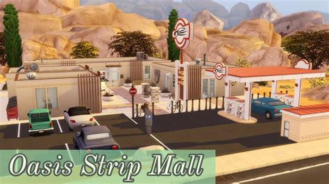 Oasis Strip Mall Rebuilding Oasis Springs Sims 4 Speed Build No