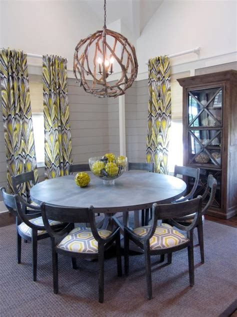 Round dining table and chair sets usually have a height which allows you to sit comfortably. Photo Page | HGTV