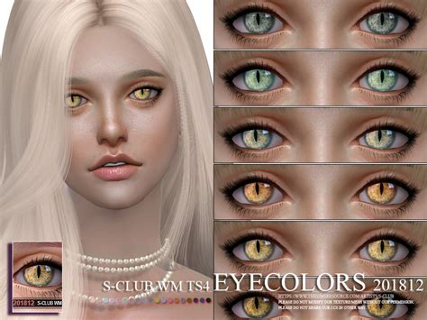 S Club Wm Ts4 Eyecolors 201812 Sims 4 Cc Eyes Sims Sims 4
