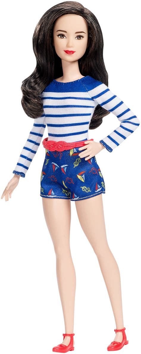 Barbie Fashionistas Doll, Petite Body Type Wearing Nautical Top ...