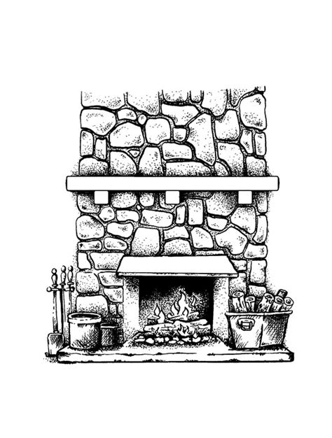 Fireplace Drawing At Explore Collection Of