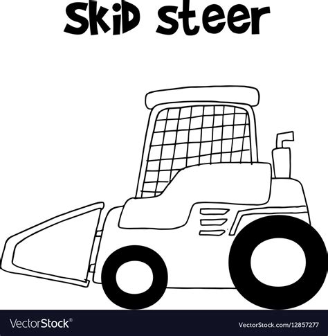 Collection Skid Steer Hand Draw Royalty Free Vector Image
