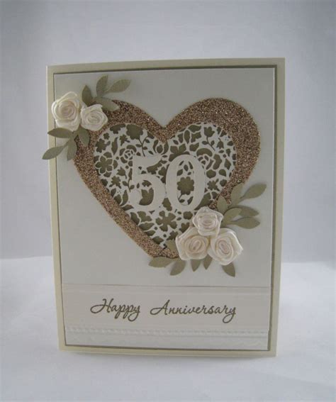 Golden Anniversary Card In 2020 Anniversary Cards Handmade 50th