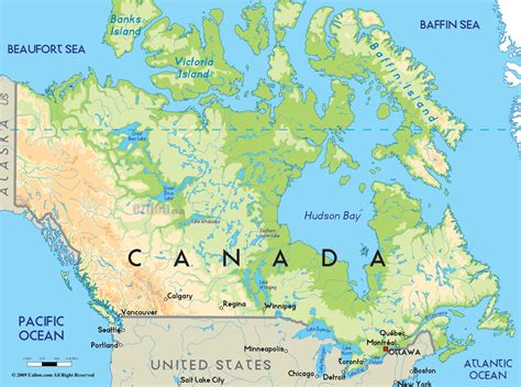 Canada Map Canada In A Map Northern America Americas