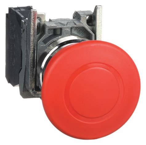SCHNEIDER ELECTRIC Emergency Stop Push Button, 22 mm, Maintained Push / Maintained Pull, 40mm ...