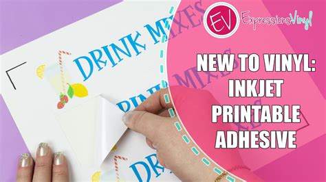 New To Vinyl How To Use Inkjet Printable Adhesive Vinyl Youtube