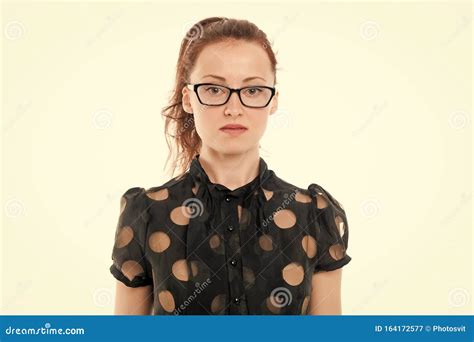 Teacher Of The Year Confident Teacher Wearing Glasses In Formal Style Stock Image Image Of