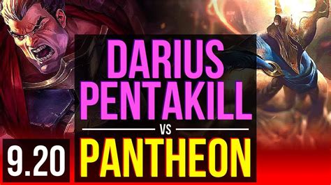 Darius Vs Pantheon Top Pentakill Rank 3 Darius 24m Mastery