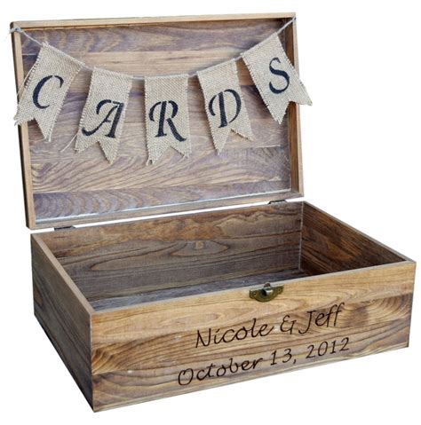 Wedding Card Box Graduation Card Box Wood Card Box Rustic Card Box Card