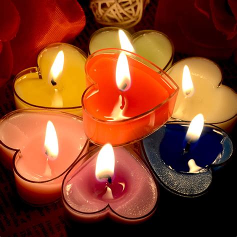 Heart Shaped Smokeless Candles Romantic Love Creative Wedding Candles