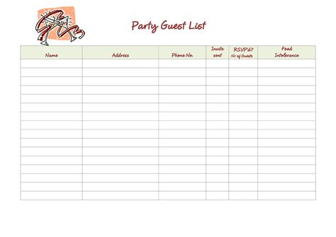 We support you by providing this wedding guest list template in excel template, which will save you time, cost and efforts and help you to reach a if you have any questions or remarks, feel free to post them below. 41 Free Guest List Templates - Word Excel PDF Formats