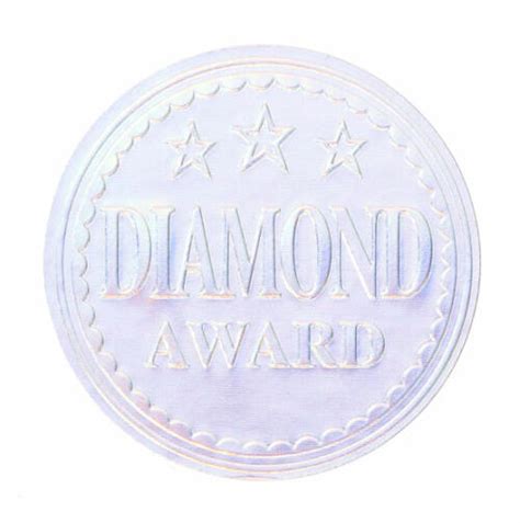 Metallic Diamond Award Sticker 43mm School Merit Stickers