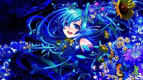 Online Crop Hd Wallpaper Anime Anime Girls Blue Hair Long Hair