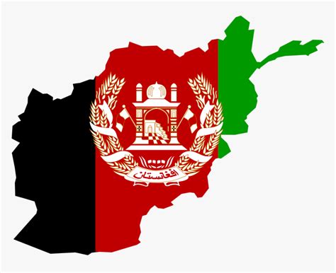 Afghanistan Map With Flag Hd Png Download Transparent Png Image