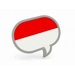 Flag Indonesia Icon Bubble Merah Putih Speech