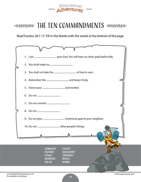 Ten Commandments Quiz In 2021 Sabbath Activities Book Activities