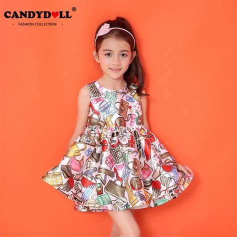 Candydoll Spring Autumn Children Baby Girls Dresses Sleeveless Girls