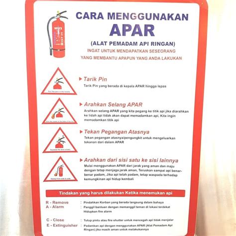 Jual Stiker Cara Penggunaan Apar Alat Pemadam Shopee Indonesia