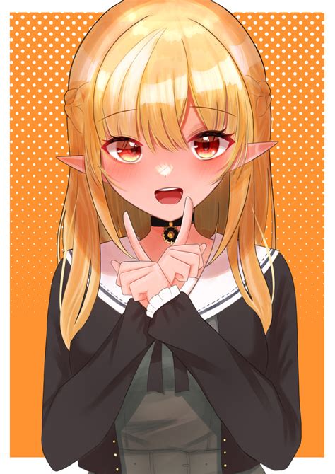 Safebooru 1girl D Absurdres Bangs Black Choker Black Jacket Black Ribbon Blonde Hair Border