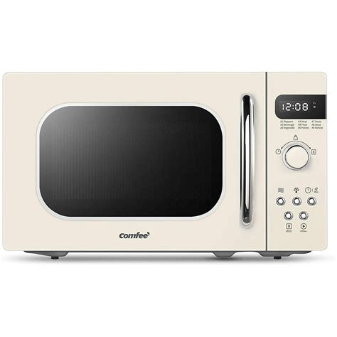 Comfee Retro Countertop Microwave Oven With Compact Size Position