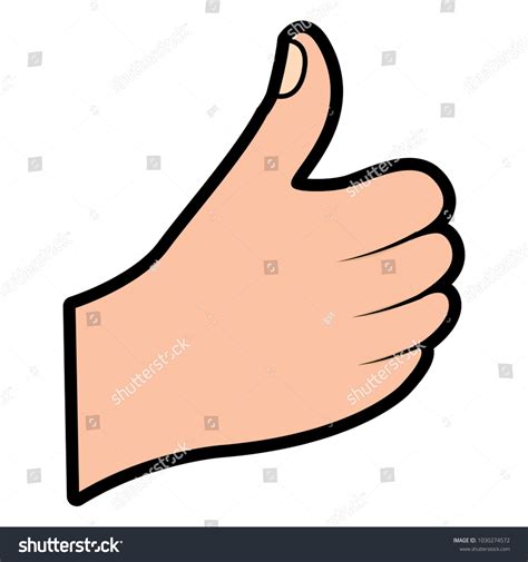 Hand Thumb Like Finger Gesture Stock Vector Royalty Free 1030274572