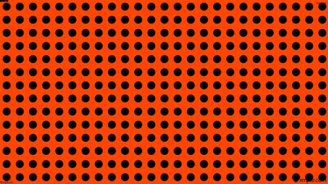 Wallpaper Spots Orange Polka Black Dots Ff4500 000000 315° 46px 77px