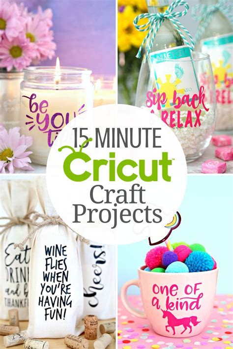 cricut projects you can make in 15 minutes or less mason jar crafts diy cricut projects diy