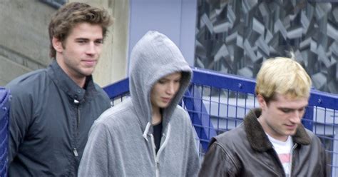 Jennifer Lawrence And Liam Hemsworth Filming Mockingjay Popsugar