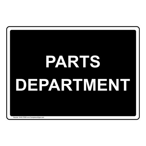 Parts Department Sign Nhe 27638